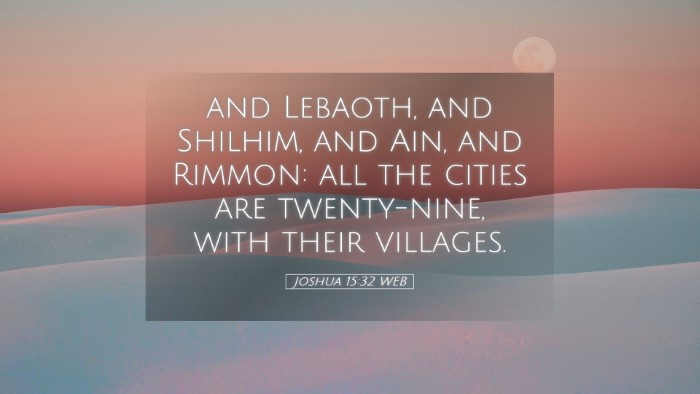 Picture 05 - Joshua 15:32 WEB Desktop Wallpaper - and Lebaoth, and Shilhim, and Ain, and Rimmon: - Desktop Bible Verse Wallpaper