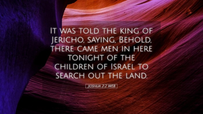 Picture 05 - Joshua 2:2 WEB Desktop Wallpaper - It was told the king of Jericho, saying, Behold, - Desktop Bible Verse Wallpaper