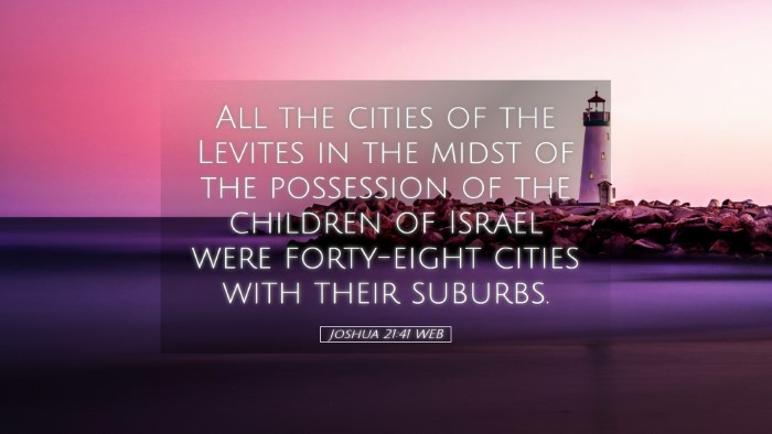 Picture 05 - Joshua 21:41 WEB Desktop Wallpaper - All the cities of the Levites in the midst of the - Desktop Bible Verse Wallpaper