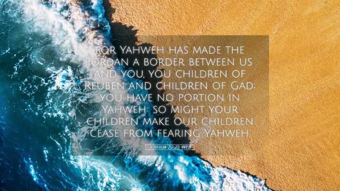 Picture 05 - Joshua 22:25 WEB Desktop Wallpaper - for Yahweh has made the Jordan a border between - Desktop Bible Verse Wallpaper