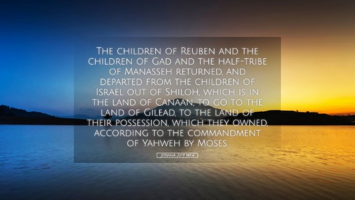 Picture 05 - Joshua 22:9 WEB Desktop Wallpaper - The children of Reuben and the children of Gad - Desktop Bible Verse Wallpaper