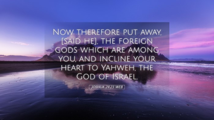 Picture 05 - Joshua 24:23 WEB Desktop Wallpaper - Now therefore put away, [said he], the foreign - Desktop Bible Verse Wallpaper