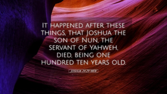 Picture 05 - Joshua 24:29 WEB Desktop Wallpaper - It happened after these things, that Joshua the - Desktop Bible Verse Wallpaper