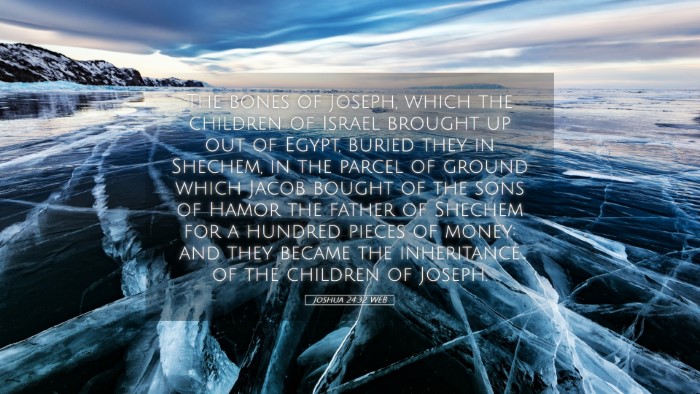 Picture 05 - Joshua 24:32 WEB Desktop Wallpaper - The bones of Joseph, which the children of Israel - Desktop Bible Verse Wallpaper