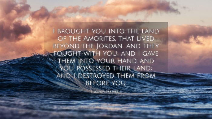 Picture 05 - Joshua 24:8 WEB Desktop Wallpaper - I brought you into the land of the Amorites, that - Desktop Bible Verse Wallpaper