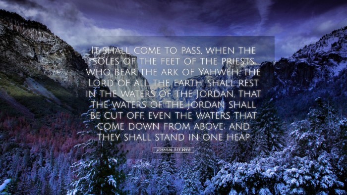 Picture 05 - Joshua 3:13 WEB Desktop Wallpaper - It shall come to pass, when the soles of the feet - Desktop Bible Verse Wallpaper
