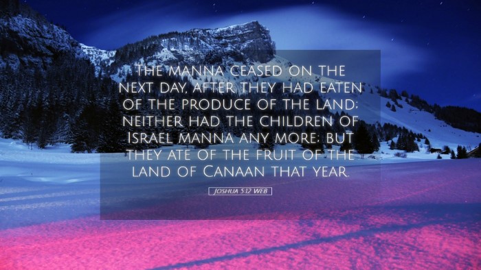 Picture 05 - Joshua 5:12 WEB Desktop Wallpaper - The manna ceased on the next day, after they had - Desktop Bible Verse Wallpaper