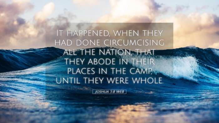 Picture 05 - Joshua 5:8 WEB Desktop Wallpaper - It happened, when they had done circumcising all - Desktop Bible Verse Wallpaper