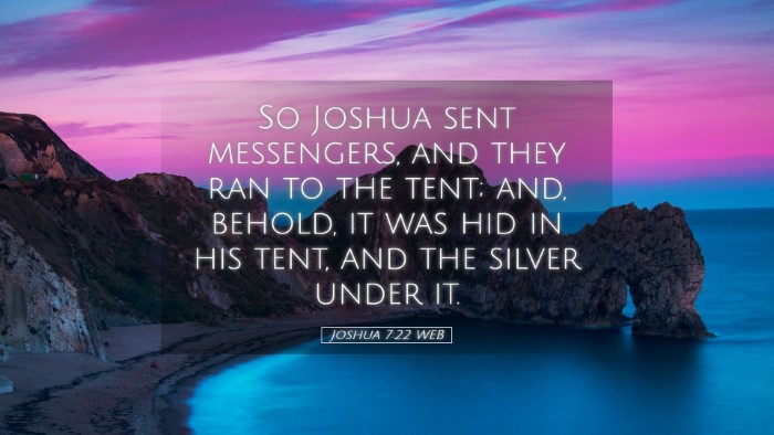 Picture 05 - Joshua 7:22 WEB Desktop Wallpaper - So Joshua sent messengers, and they ran to the - Desktop Bible Verse Wallpaper