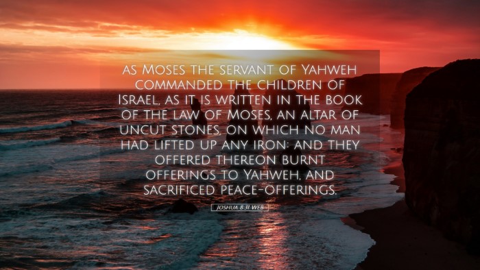 Picture 05 - Joshua 8:31 WEB Desktop Wallpaper - as Moses the servant of Yahweh commanded the - Desktop Bible Verse Wallpaper
