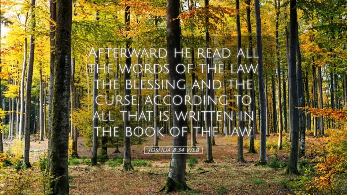 Picture 05 - Joshua 8:34 WEB Desktop Wallpaper - Afterward he read all the words of the law, the - Desktop Bible Verse Wallpaper