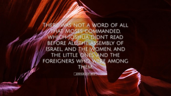 Picture 05 - Joshua 8:35 WEB Desktop Wallpaper - There was not a word of all that Moses commanded, - Desktop Bible Verse Wallpaper