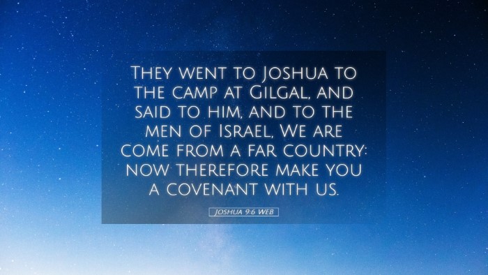 Picture 05 - Joshua 9:6 WEB Desktop Wallpaper - They went to Joshua to the camp at Gilgal, and - Desktop Bible Verse Wallpaper