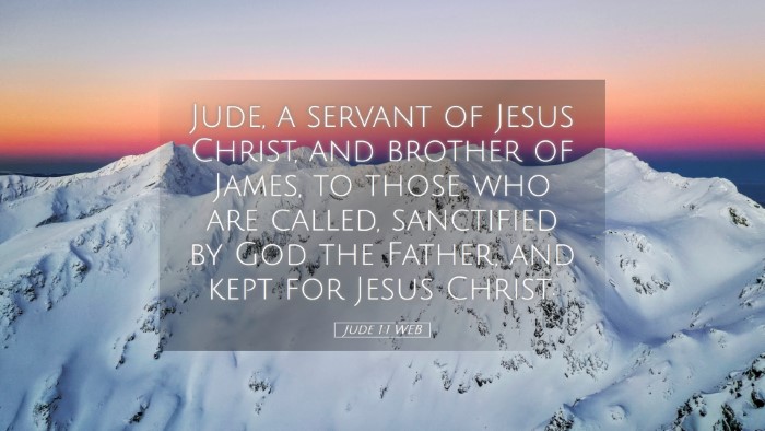 Picture 05 - Jude 1:1 WEB Desktop Wallpaper - Jude, a servant of Jesus Christ, and brother of - Desktop Bible Verse Wallpaper