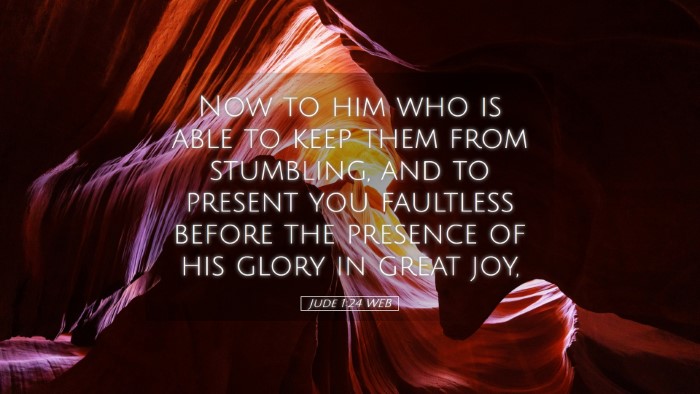Picture 05 - Jude 1:24 WEB Desktop Wallpaper - Now to him who is able to keep them from - Desktop Bible Verse Wallpaper