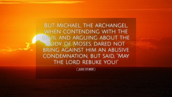 Picture 05 - Jude 1:9 WEB Desktop Wallpaper - But Michael, the archangel, when contending with - Desktop Bible Verse Wallpaper