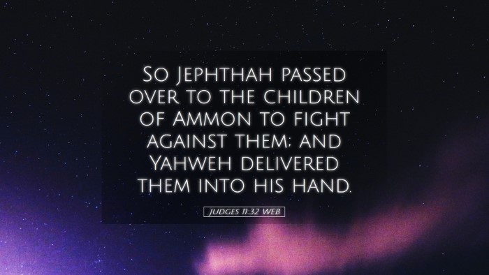 Picture 05 - Judges 11:32 WEB Desktop Wallpaper - So Jephthah passed over to the children of Ammon - Desktop Bible Verse Wallpaper