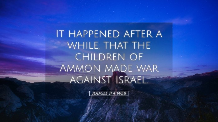 Picture 05 - Judges 11:4 WEB Desktop Wallpaper - It happened after a while, that the children of - Desktop Bible Verse Wallpaper
