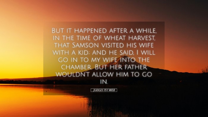 Picture 05 - Judges 15:1 WEB Desktop Wallpaper - But it happened after a while, in the time of - Desktop Bible Verse Wallpaper