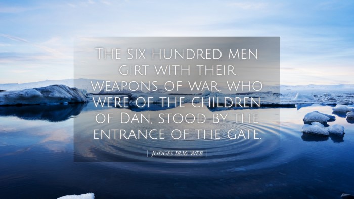 Picture 05 - Judges 18:16 WEB Desktop Wallpaper - The six hundred men girt with their weapons of - Desktop Bible Verse Wallpaper
