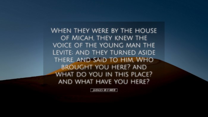 Picture 05 - Judges 18:3 WEB Desktop Wallpaper - When they were by the house of Micah, they knew - Desktop Bible Verse Wallpaper
