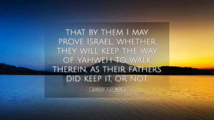Picture 05 - Judges 2:22 WEB Desktop Wallpaper - that by them I may prove Israel, whether they - Desktop Bible Verse Wallpaper