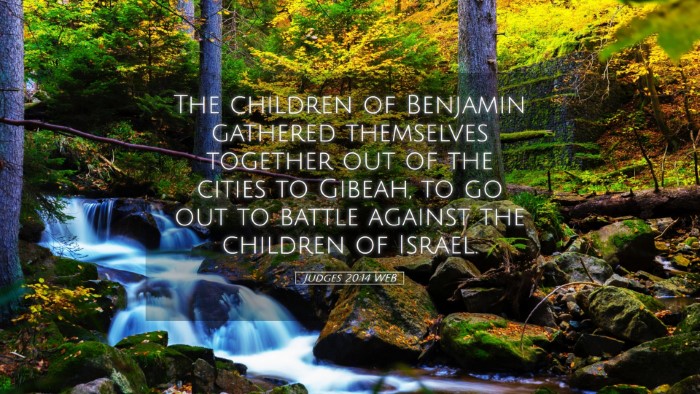 Picture 05 - Judges 20:14 WEB Desktop Wallpaper - The children of Benjamin gathered themselves - Desktop Bible Verse Wallpaper