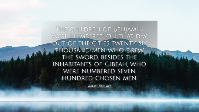 Picture 05 - Judges 20:15 WEB Desktop Wallpaper - The children of Benjamin were numbered on that - Desktop Bible Verse Wallpaper