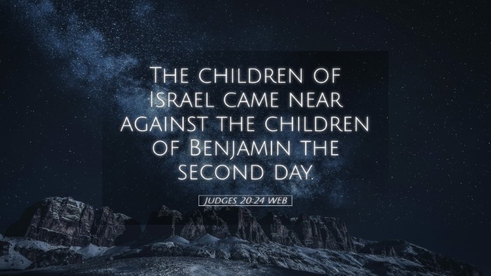 Picture 05 - Judges 20:24 WEB Desktop Wallpaper - The children of Israel came near against the - Desktop Bible Verse Wallpaper