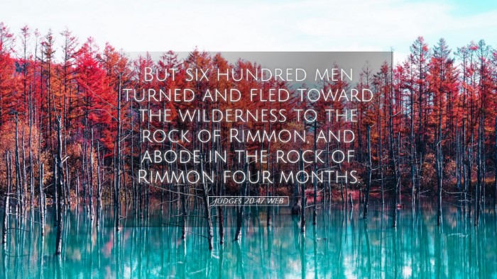 Picture 05 - Judges 20:47 WEB Desktop Wallpaper - But six hundred men turned and fled toward the - Desktop Bible Verse Wallpaper