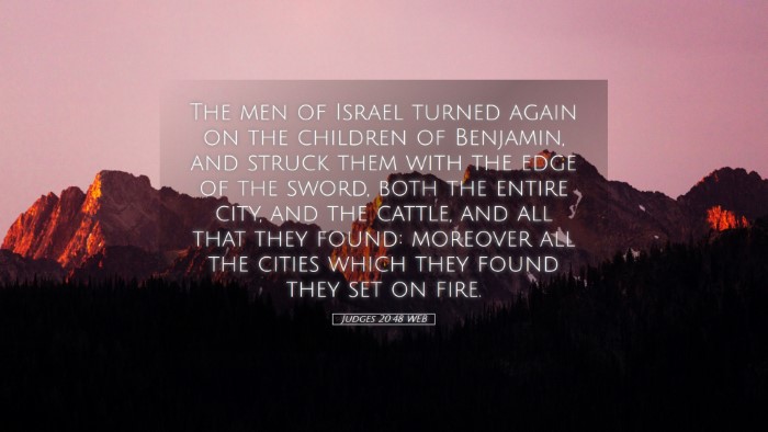 Picture 05 - Judges 20:48 WEB Desktop Wallpaper - The men of Israel turned again on the children of - Desktop Bible Verse Wallpaper