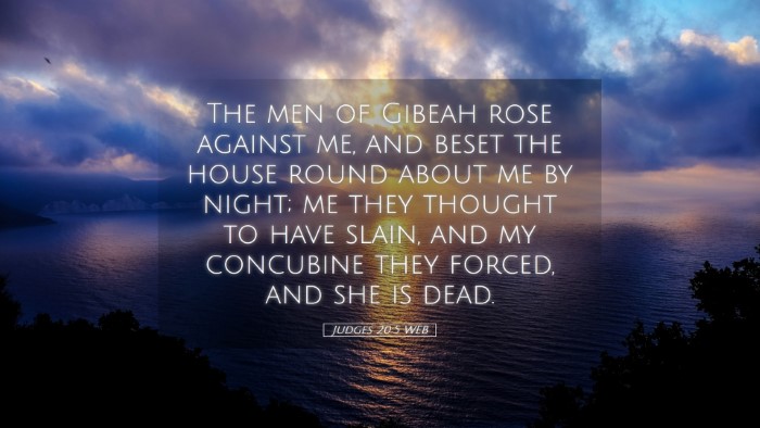 Picture 05 - Judges 20:5 WEB Desktop Wallpaper - The men of Gibeah rose against me, and beset the - Desktop Bible Verse Wallpaper