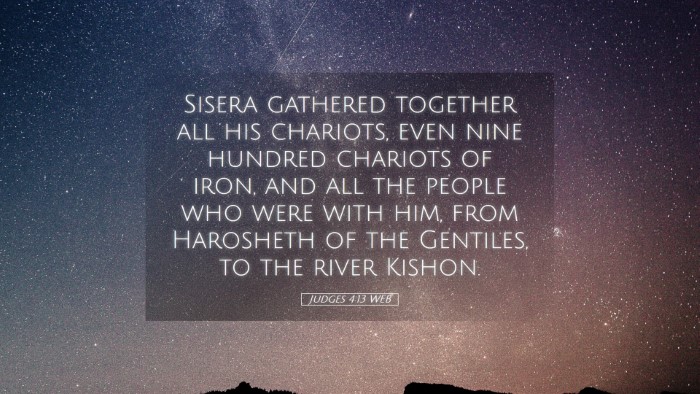 Picture 05 - Judges 4:13 WEB Desktop Wallpaper - Sisera gathered together all his chariots, even - Desktop Bible Verse Wallpaper