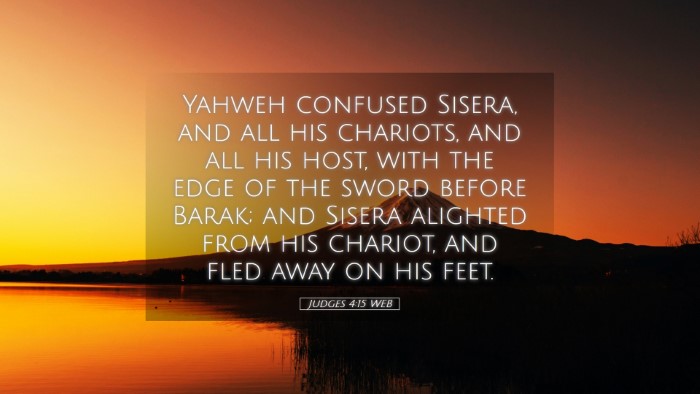 Picture 05 - Judges 4:15 WEB Desktop Wallpaper - Yahweh confused Sisera, and all his chariots, and - Desktop Bible Verse Wallpaper
