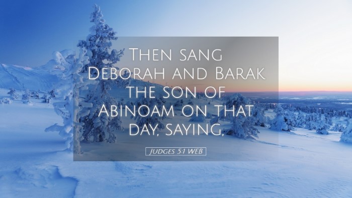 Picture 05 - Judges 5:1 WEB Desktop Wallpaper - Then sang Deborah and Barak the son of Abinoam on - Desktop Bible Verse Wallpaper