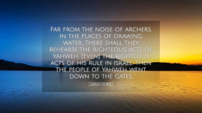 Picture 05 - Judges 5:11 WEB Desktop Wallpaper - Far from the noise of archers, in the places of - Desktop Bible Verse Wallpaper