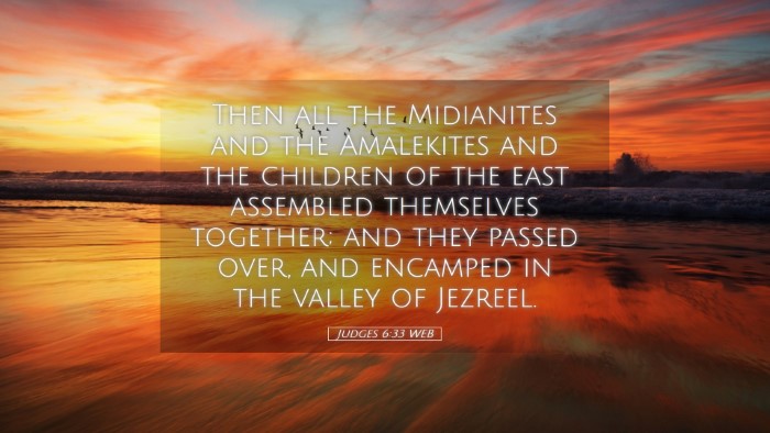 Picture 05 - Judges 6:33 WEB Desktop Wallpaper - Then all the Midianites and the Amalekites and - Desktop Bible Verse Wallpaper