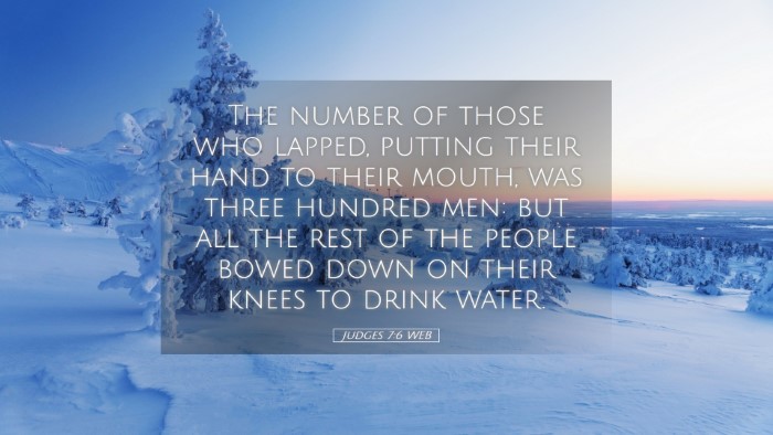 Picture 05 - Judges 7:6 WEB Desktop Wallpaper - The number of those who lapped, putting their - Desktop Bible Verse Wallpaper
