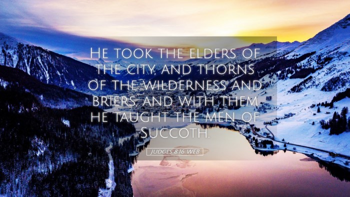 Picture 05 - Judges 8:16 WEB Desktop Wallpaper - He took the elders of the city, and thorns of the - Desktop Bible Verse Wallpaper