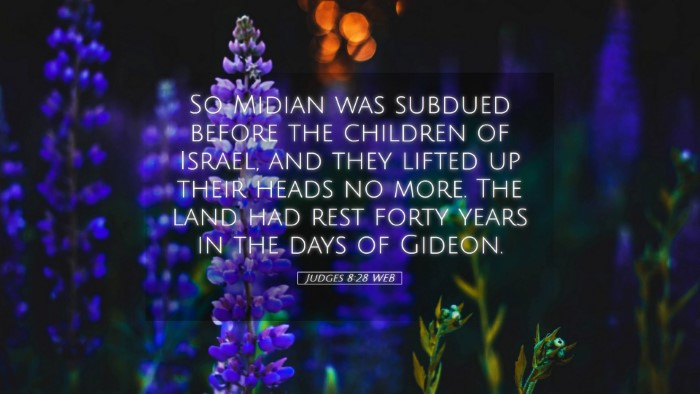 Picture 05 - Judges 8:28 WEB Desktop Wallpaper - So Midian was subdued before the children of - Desktop Bible Verse Wallpaper