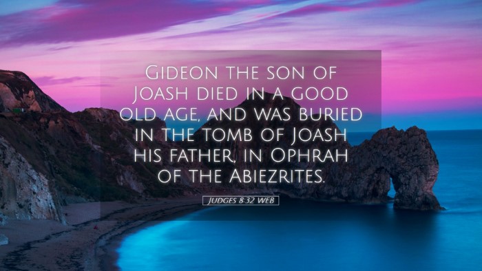 Picture 05 - Judges 8:32 WEB Desktop Wallpaper - Gideon the son of Joash died in a good old age, - Desktop Bible Verse Wallpaper