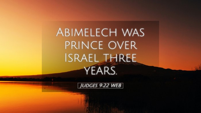 Picture 05 - Judges 9:22 WEB Desktop Wallpaper - Abimelech was prince over Israel three - Desktop Bible Verse Wallpaper