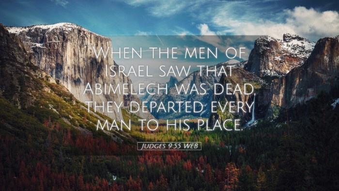 Picture 05 - Judges 9:55 WEB Desktop Wallpaper - When the men of Israel saw that Abimelech was - Desktop Bible Verse Wallpaper