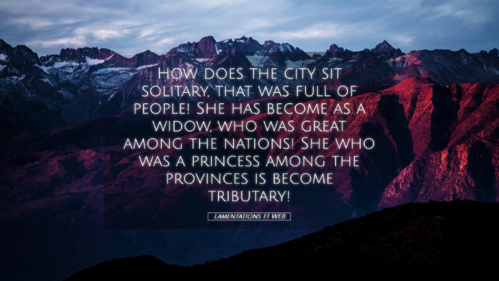 Picture 05 - Lamentations 1:1 WEB Desktop Wallpaper - How does the city sit solitary, that was full of - Desktop Bible Verse Wallpaper