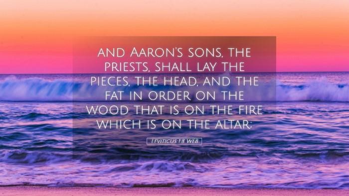 Picture 05 - Leviticus 1:8 WEB Desktop Wallpaper - and Aaron's sons, the priests, shall lay the - Desktop Bible Verse Wallpaper