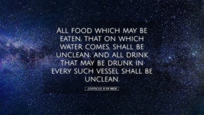 Picture 05 - Leviticus 11:34 WEB Desktop Wallpaper - All food which may be eaten, that on which water - Desktop Bible Verse Wallpaper