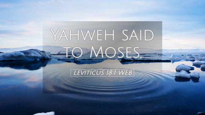 Picture 05 - Leviticus 18:1 WEB Desktop Wallpaper - Yahweh said to - Desktop Bible Verse Wallpaper