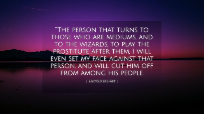 Picture 05 - Leviticus 20:6 WEB Desktop Wallpaper - 