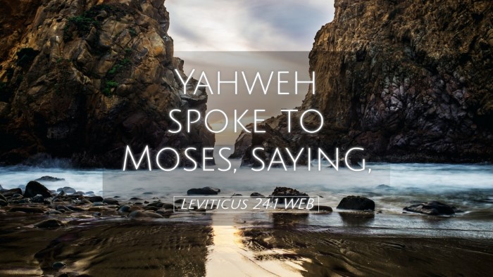 Picture 05 - Leviticus 24:1 WEB Desktop Wallpaper - Yahweh spoke to Moses, - Desktop Bible Verse Wallpaper
