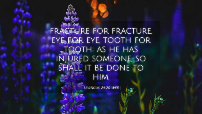 Picture 05 - Leviticus 24:20 WEB Desktop Wallpaper - fracture for fracture, eye for eye, tooth for - Desktop Bible Verse Wallpaper